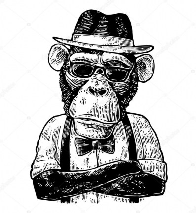 monkey-hipster